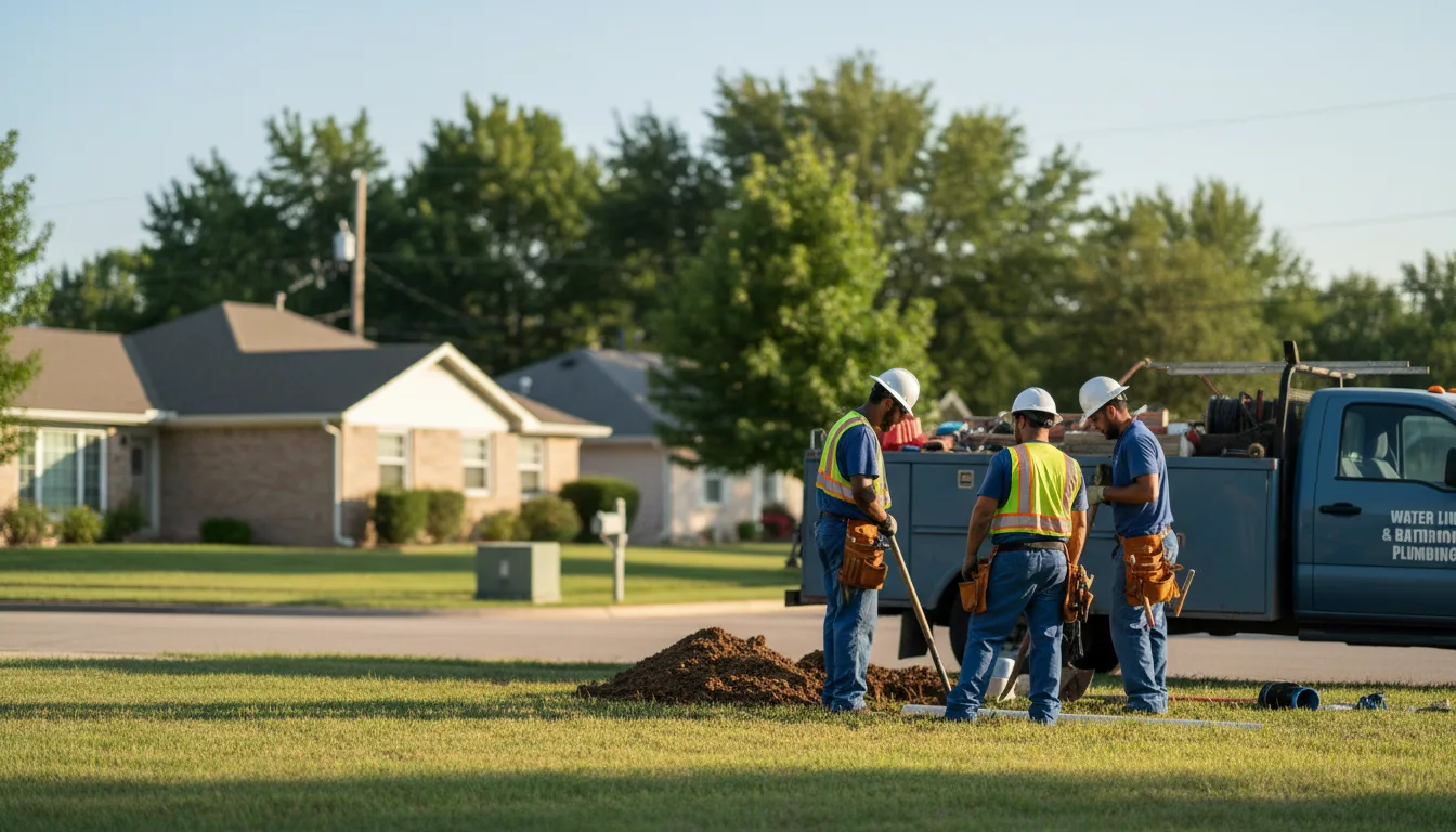 Residential water line and bathroom plumbing service in Garita, NM